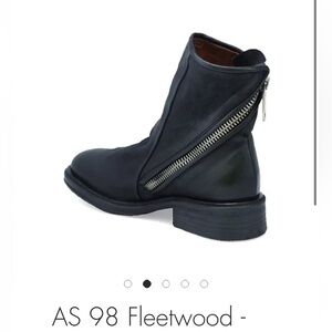 A.S.98 Fleetwood Black Moto Boots